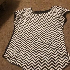 black and white shirt